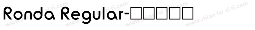 Ronda Regular字体转换